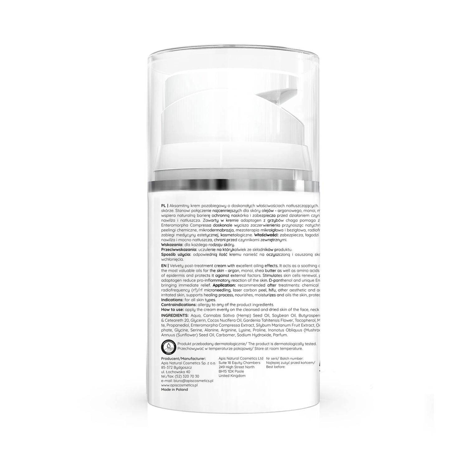 Apis Expert Med Care Soothing Post-Treatment Cream with Chaga Adaptogen | 50ml