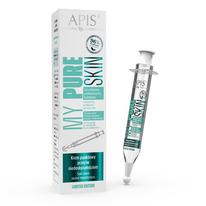 Front view of Apis My Pure Skin Anti-Imperfection Spot Cream 10ml