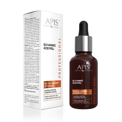 Apis Retin-Ambre Synergy Glycolic &amp; Succinic Acid Peel – 15% Glycolic &amp; 2% Succinic | 30ml | Apis Professional Exfoliation