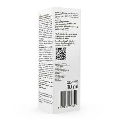 Apis Retin-Ambre Synergy Mandelic &amp; Succinic Acid Peel – 15% Mandelic Acid | 2% Succinic Acid | 30ml | Brightening &amp; Exfoliating Treatment