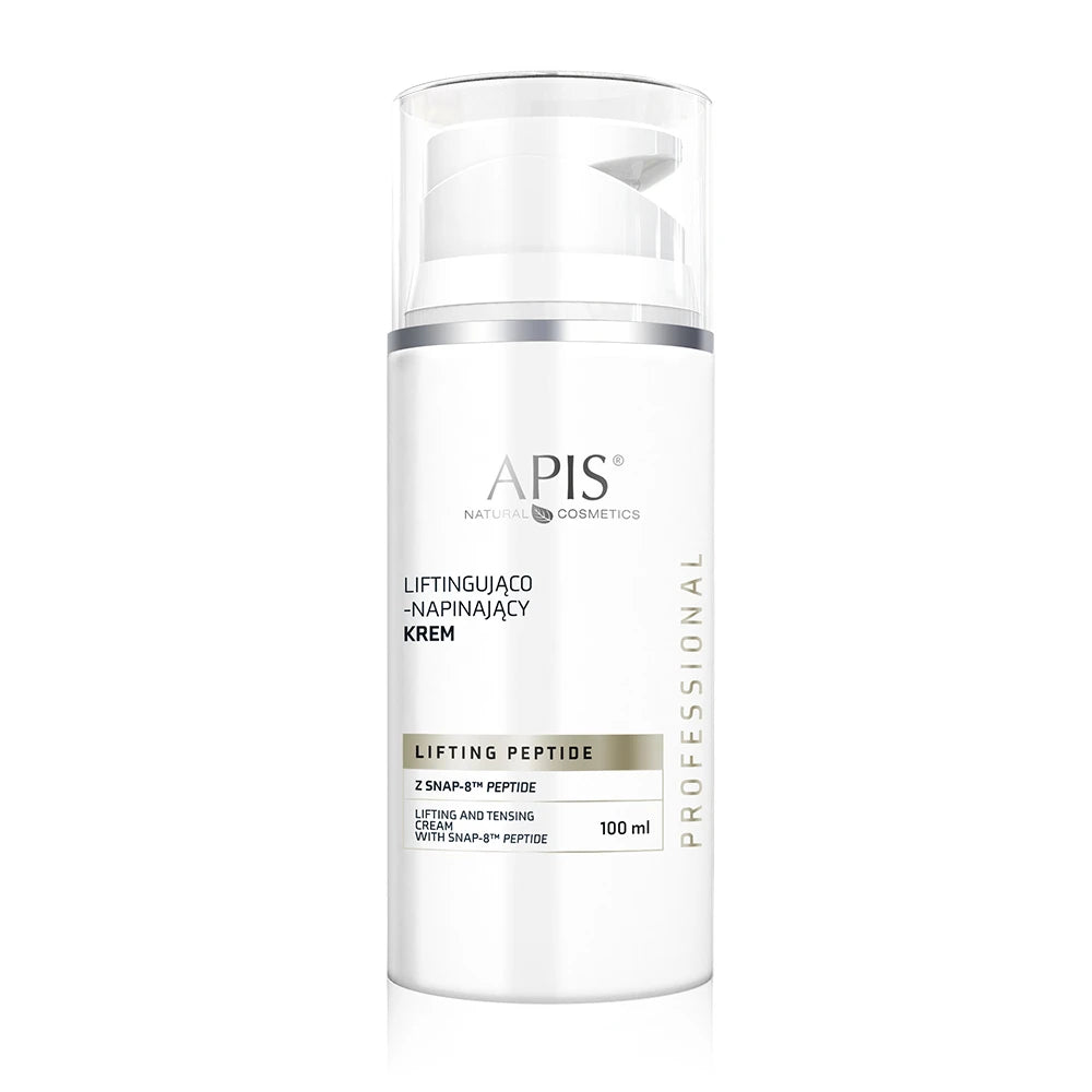 Apis Lifting Peptide lifting and tensing cream with SNAP-8 peptide on a white background