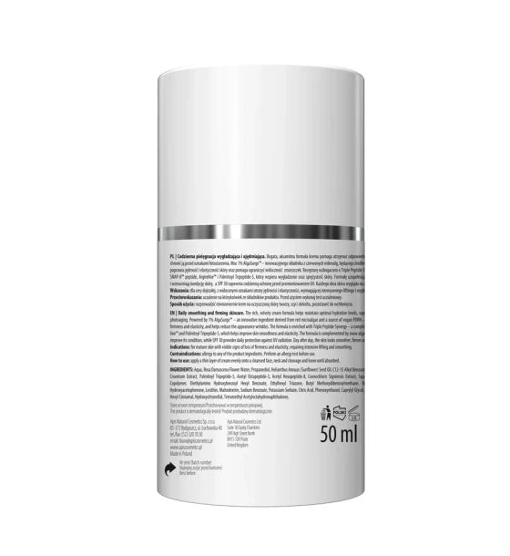 Apis PDRN Ocean Lift Firming Day Cream SPF 30 50 ml, back label showing product information