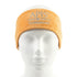 Apis peach velour cosmetic headband with logo on a white background